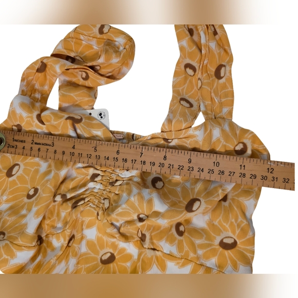 Free People Rosalee Sunflower Ruffle Maxi Dress XS NWT - Picture 10 of 16